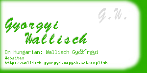 gyorgyi wallisch business card